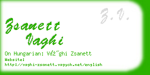 zsanett vaghi business card